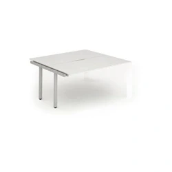 Image of Evolve B2B Ext Kit Silver Frame Bench Desk 1400 White BE211