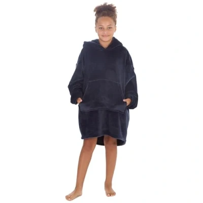 Image of Undercover Kids Oversized Plush Fleece Hoodie 18C857 Dark Grey