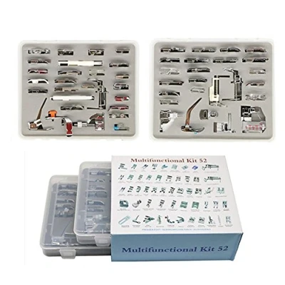 Image of YEQIN Professional Domestic 52pcs Sewing Foot Machine Feet Presser Set with Plastic Storage Box for Brother, Singer, Janome, Babylock,Toyota,New Home, and Kenmore Low Shank