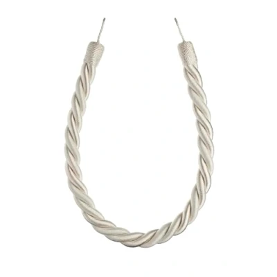 Image of Swish Virage Satin And Silk Rope Curtain Tie Back, Cream