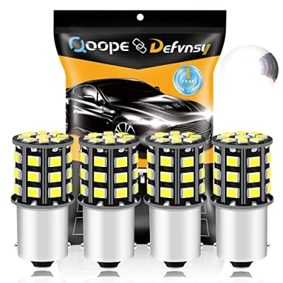 Image of Defvnsy LED reverse Bulbs, 6000k white 1156 BA15S P21W Tail Brake light Daytime running lights, 33SMD 2835 Chipsets 1141 1003 7506 super bright 12 24V DC/AC (Pack of 4)