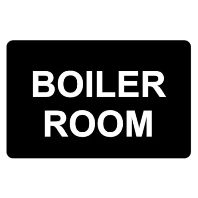 Image of Boiler room safety sign Self adhesive sticker (300mm x 200mm)