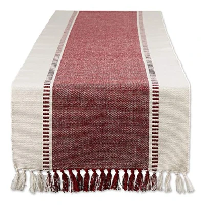 Image of DII Woven Table Runner, Cotton, Redwood, 13x72 (13x77.5, Fringe Included)