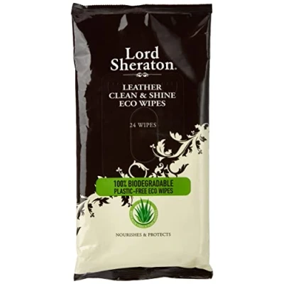 Image of Lord Sheraton Leather Clean &amp; Shine Eco Wipes (24)