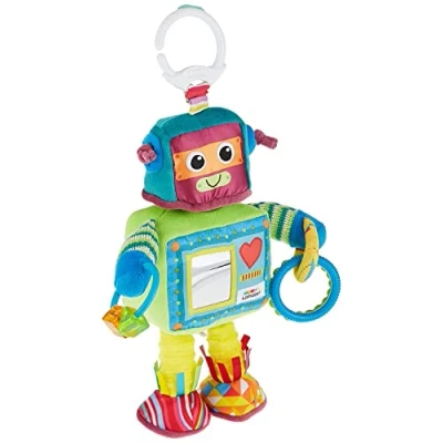 Image of LAMAZE Rusty the Robot, Clip on Pram and Pushchair Newborn Baby Toy, Sensory Toy for Babies Boys Girls from 0 to 6 Months