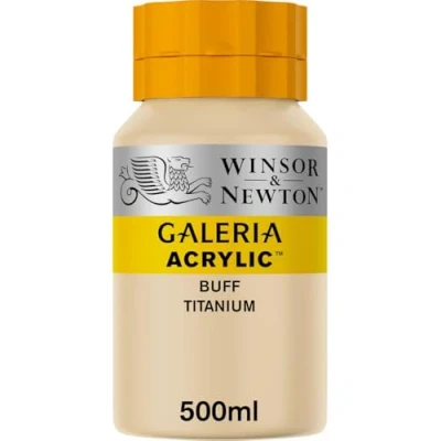 Image of Winsor &amp; Newton 500ml Bottle Galeria Acrylic Colour with Nozzle Cap Buff Titanium