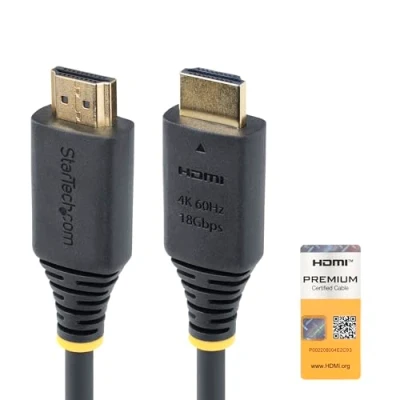 Image of StarTech.com 1.6ft Premium Certified 4K 60Hz HDMI Cable