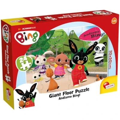 Image of Lisciani Bing Giant Floor Let&#039;s Go Puzzle, 24 Pieces, Multicolour 74709