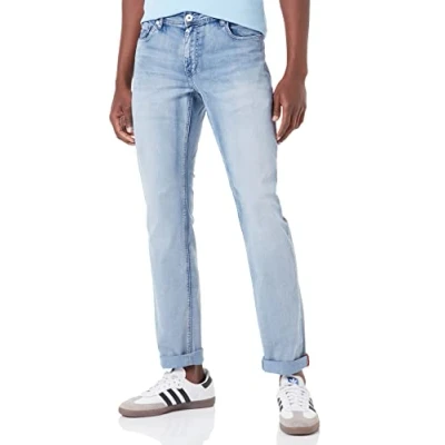 Image of Timezone Men&#039;s Slim EduardoTZ, Aqua Blue wash, 29/32