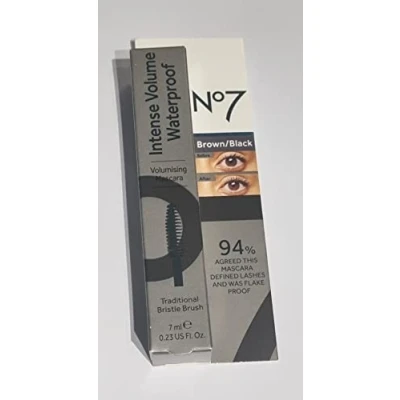 Image of Boots No7 Intense Volume Waterproof Brown/Black 7ml (pack of 1) updated packaging