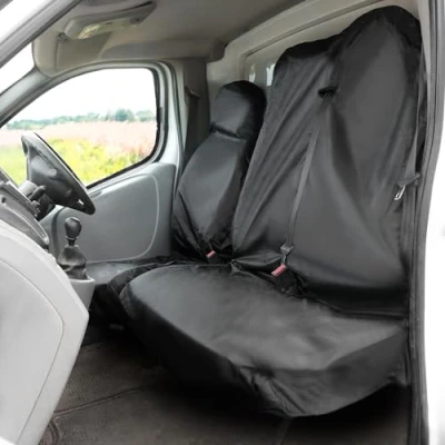 Image of Streetwize HDVBKSC HD Van Seat Cover Set [Black, Large] Twin