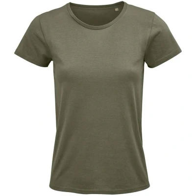 Image of SOLS Womens/Ladies Crusader Organic T Shirt (Khaki) Size X Large