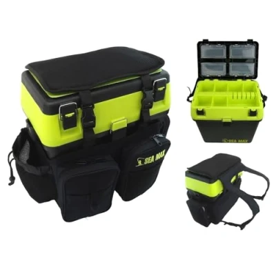 Image of Sea MAX© Seat Box &amp; Rucksack. Tackle Box. Fishing