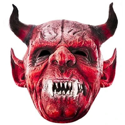 Image of Star Cutouts Printed Card Mask of Devil Face
