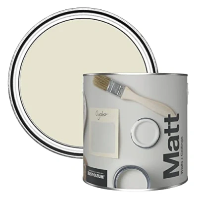 Image of Rust Oleum Colours Matt Emulsion Wall and Ceiling Paint Oyster 2.5L