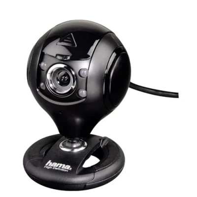 Image of Hama USB Spy Protect HD Webcam with Cover Black