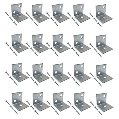 Image of TERF® Heavy Duty Worktop Bracket 25mm (1 inch) Square Brace including Fixing Screw Pack of 20