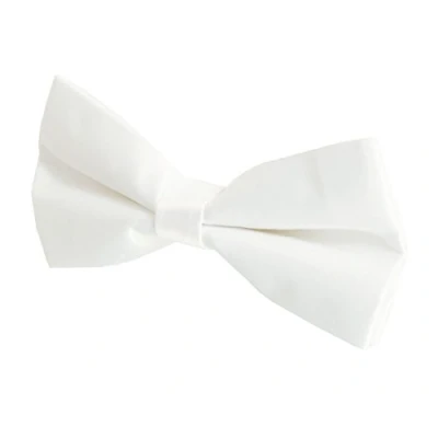 Image of Dobell Mens White Bow Tie Pre Tied