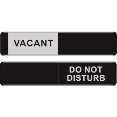 Image of Seco Sliding Door Sign Vacant/DO NOT Disturb (255x52mm) Aluminum/PVC
