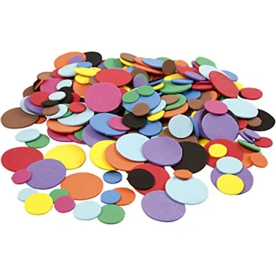 Image of EVA Foam Circles, D: 12+20+32 mm, asstd colours, 300asstd