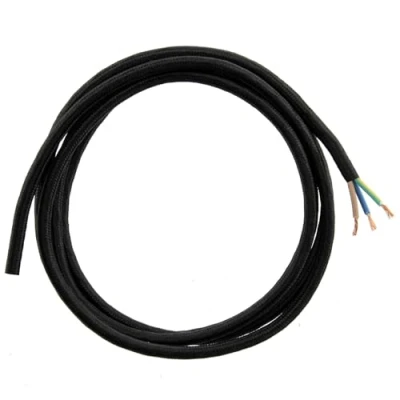 Image of Spares2go 3 Core Iron Cord Plug Flex Lead Power Cable for Steam Generator (2 Metres)