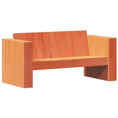 Image of vidaXL Garden Sofa 2 Seater Wax Brown 134x60x62 cm Solid Wood Pine
