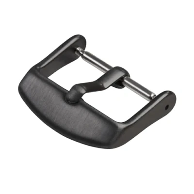 Image of Archer Watch Straps Stainless Steel PVD Replacement Buckle (Brushed Black, 22mm)