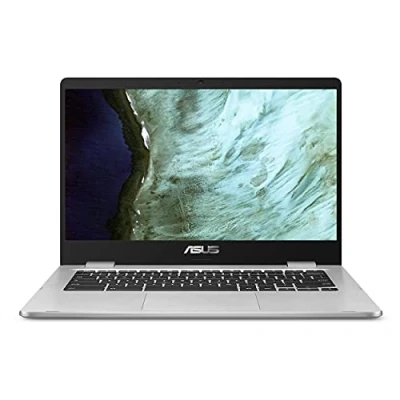 Image of ASUS Chromebook C423 14.0&quot; FHD NanoEdge Display with 180 Degree Hinge Intel Celeron N3350 Processor, 4GB RAM, 64GB eMMC Storage, Silver, C423NA IS44F