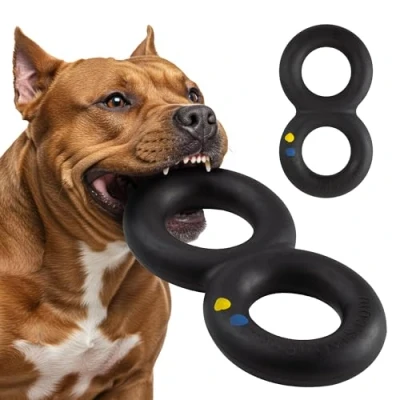 Image of Goughnuts — Dog Toys for Aggressive Chewers Virtually Indestructible Pull Toy Large Breeds Such as Pit Bulls and German Shepherds Heavy Duty Tug Black