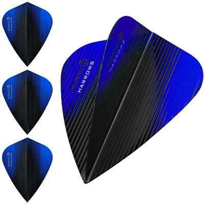 Image of Harrows Sonic X Dart Flights 100 Micron Kite 5 Sets (15) (Dark Blue)