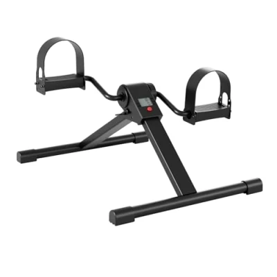 Image of Superun Pedal Exerciser Mini Exercise Bike with LCD Display Under Desk Adjustable Resistance Leg Foot for Home Office APP Compatible
