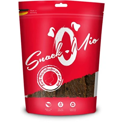 Image of SnackOMio Premium dog snack tender meat strips of duck, grain free, 1 pack (1 x 125g)