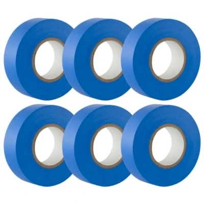 Image of GTSE Blue Electrical Tape, 19mm x 20m, Strong Self Adhesive PVC Insulation Tape for Insulating, Repairing and Protecting Wires, 6 Rolls