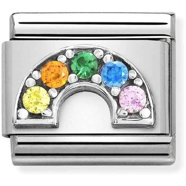 Image of Nomination Silver Rainbow Charm