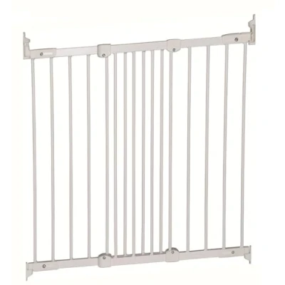 Image of Safetots Diagonal Fit Baby Gate, 67cm 105.5cm, White Metal, Multi Stair Safety Gate