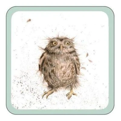 Image of Wrendale Designs Individual Cork Backed Coaster Owl