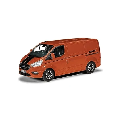 Image of Corgi Diecast Model Cars VA15101 Ford Transit Custom Sport Orange Glow Men, Women &amp; Kids Souvenir Gifts from UK Small Die Cast Toy Car Models for Boys, Gift Motor Enthusiasts