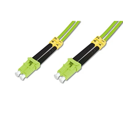 Image of DIGITUS DK 2533 02 5 Fibre Optic Cable OM5 2 m LC to Duplex 1/10/40/100 Gbit/s MM Multimode LAN Type: 50/125 µ Lime Green
