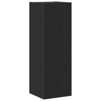 Image of vidaXL TV Cabinet Black Oak Engineered Wood Wall Mounted Storage Unit 90 cm Length, 30 Width