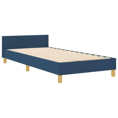 Image of vidaXL Blue Fabric Bed Frame 100x200 cm