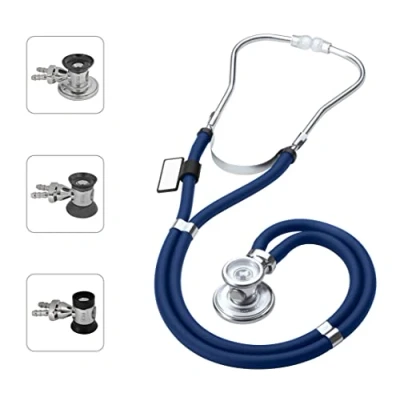 Image of MDF Sprague Rappaport Dual Head Stethoscope with Adult, Pediatric, and Infant Convertible chestpiece, Royal Blue Tube, MDF767 10