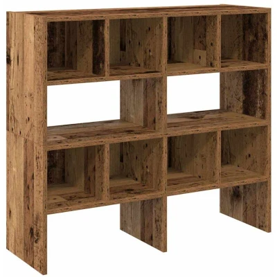 Image of vidaXL Shoe Racks 2 pcs Stackable Old Wood 89.5x30x40 cm