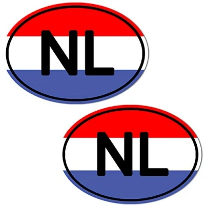 Image of Biomar Labs® 2 x Vinyl Stickers Decals Netherland National Dutch Flag Car Motorcycle Helmet B 207