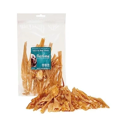 Image of PawGang Rabbit Skin 200g 100% Natural Treats for Dogs: Puppies Young Adult Old Small and Large Tasty Air Dried Chews Snacks Healthy Hypoallergenic Low Fat Grain Free BARF Raw