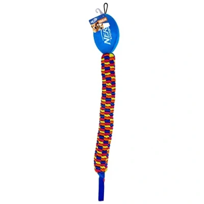 Image of Nerf Dog Rainbow Vortex Chain Tug Toy, Lightweight, Durable and Water Resistant, 19 Inches, for Medium/Large Breeds, Single Unit, Colored