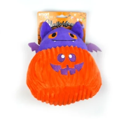 Image of YöL Purple Orange Halloween Plush Pet Dog Puppy Toys Squeaker Play Ball Interactive