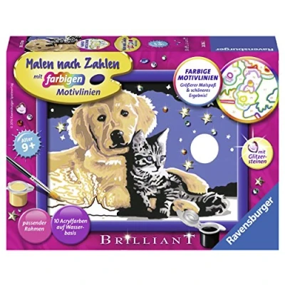 Image of Ravensburger 280162 &quot;Brilliant Sparkling Stars Painting By Numbers Set