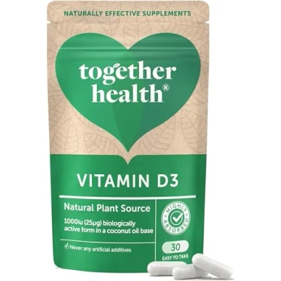 Image of Vitamin D3 Together Health 1000iu from Wild Grown Lichen Vegan Friendly Made in The UK 30 Vegecaps