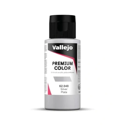 Image of Vallejo : Premium Airbrush Paint 60ml Metallic Silver by Acrylicos