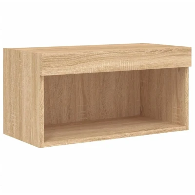 Image of vidaXL TV Cabinet with LED Lights Sonoma Oak 60x30x30 cm